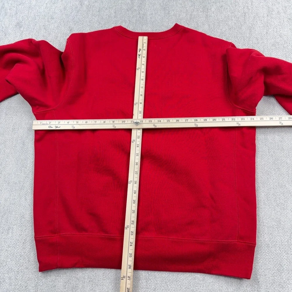 Polo Ralph Lauren Sweatshirt Men XL Red Black Pony Crewneck Sweater Y2K Retro